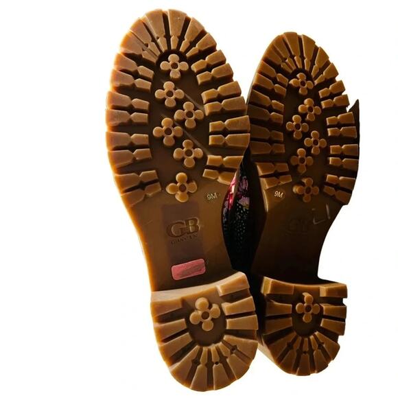 Gianni Bini throw back combat boots Floral  multi color 2 laces Size 9 NWOB - Picture 11 of 12